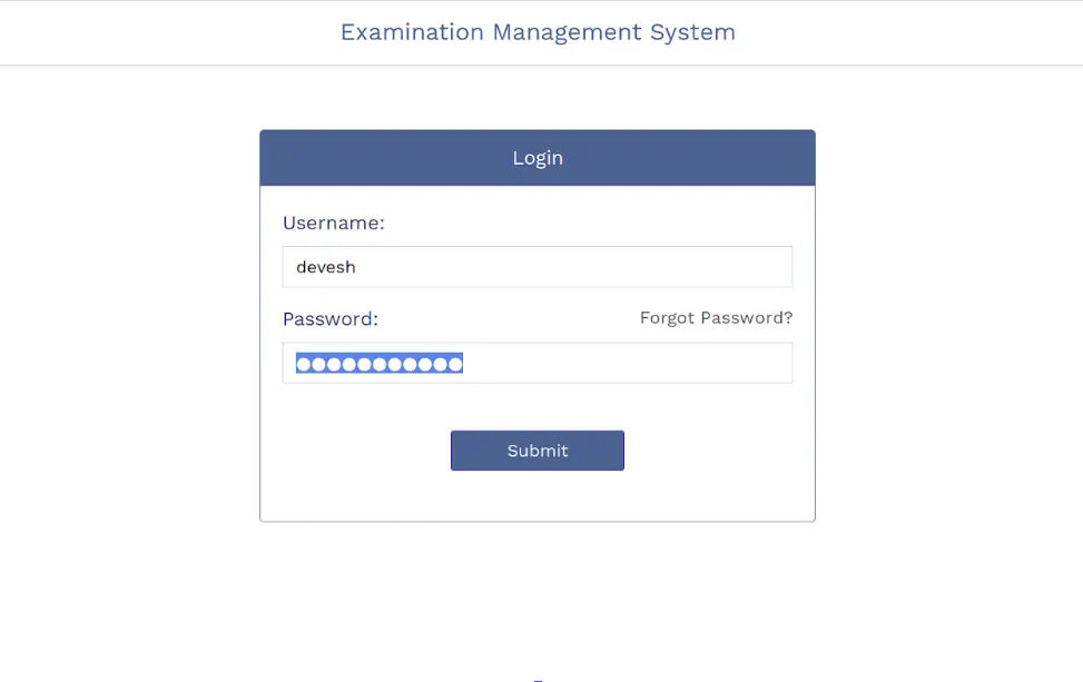 Examination Mangement System 