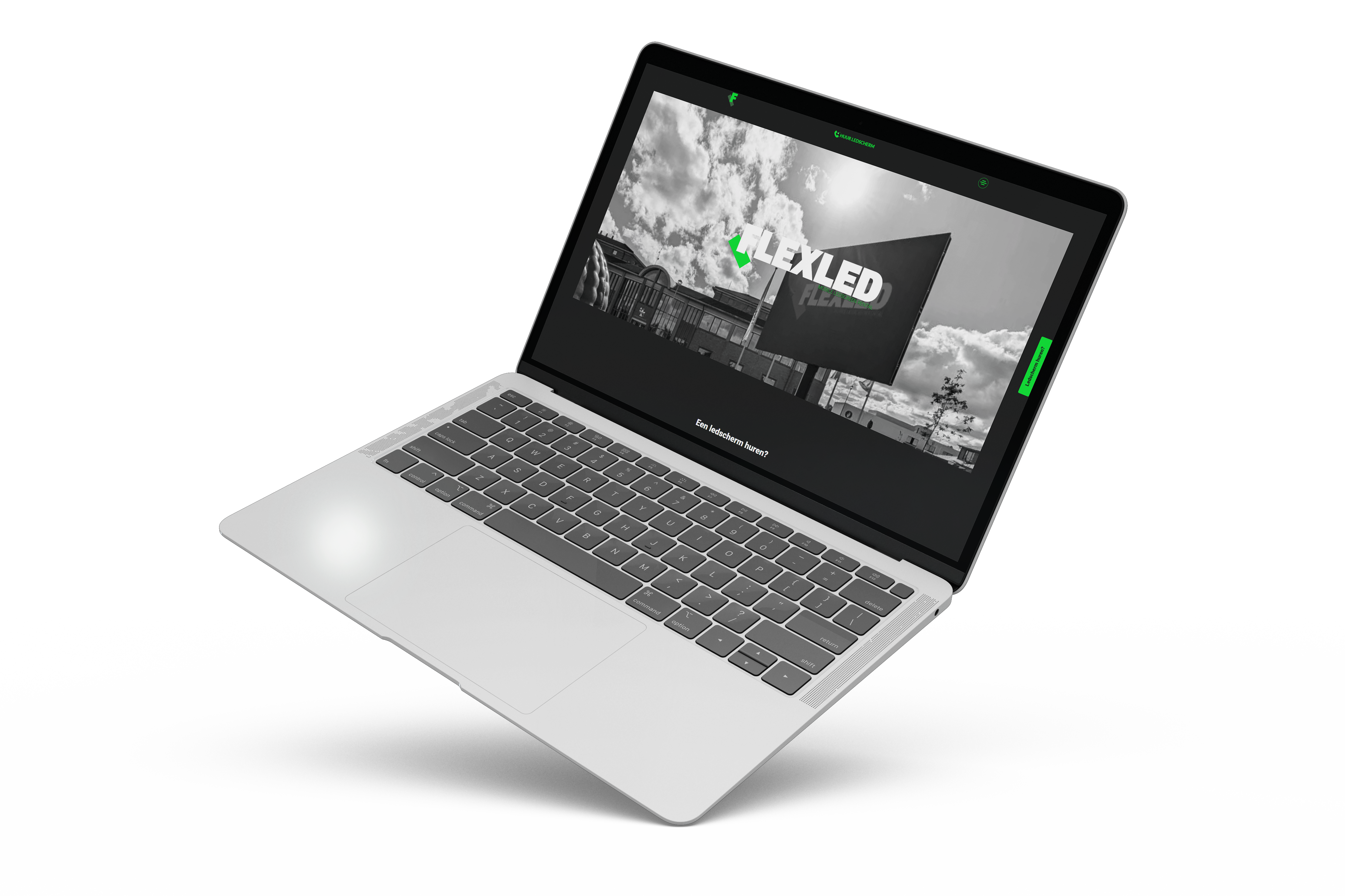Website Flexled op laptop