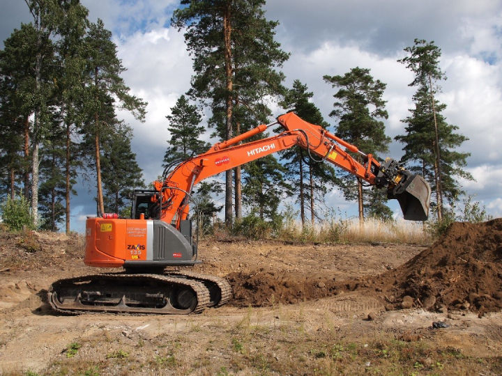 Hitachi Bagger aan het werk
