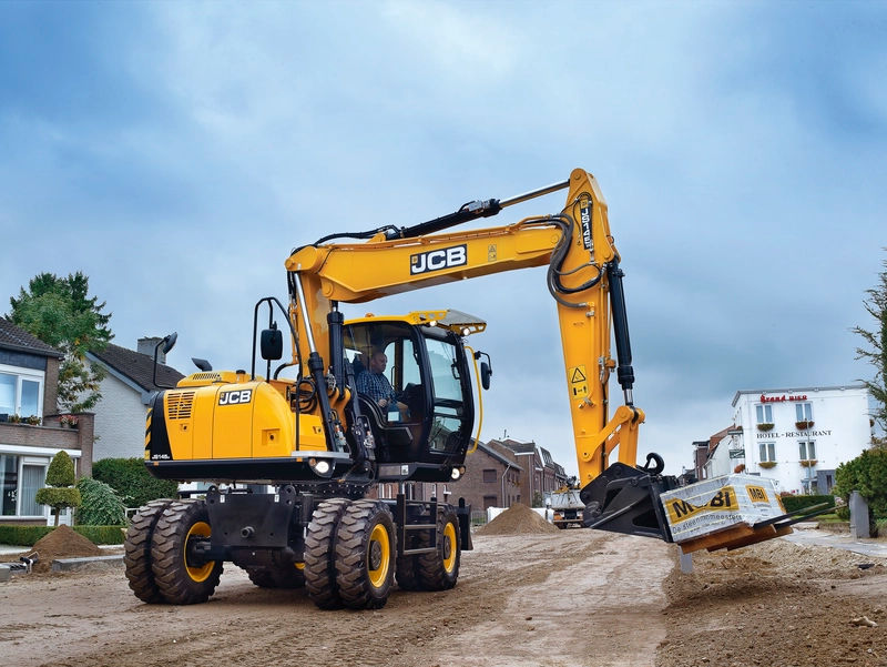 JCB Bagger aan het werk