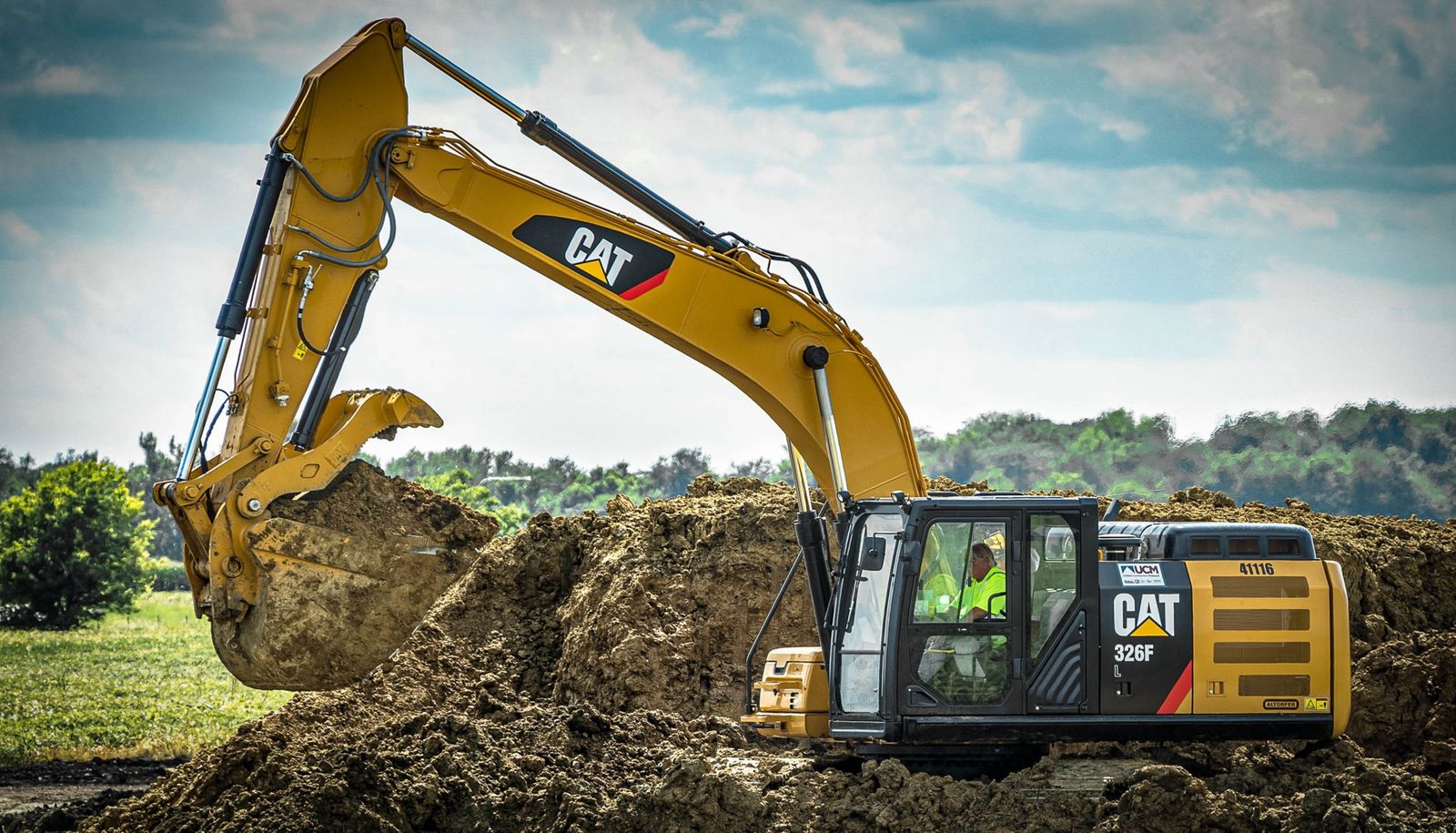Caterpillar Bagger aan het werk