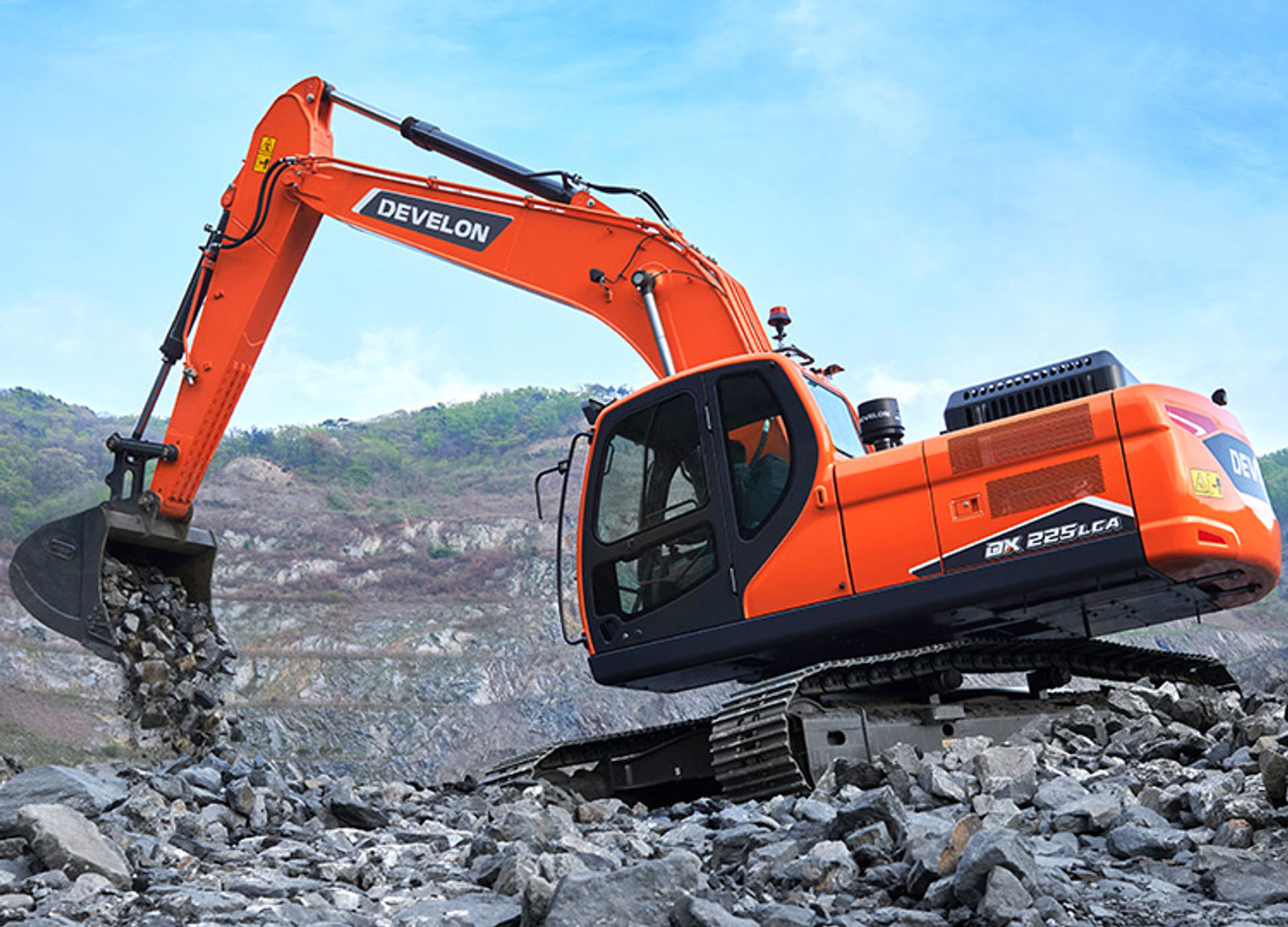 Develon Bagger aan het werk