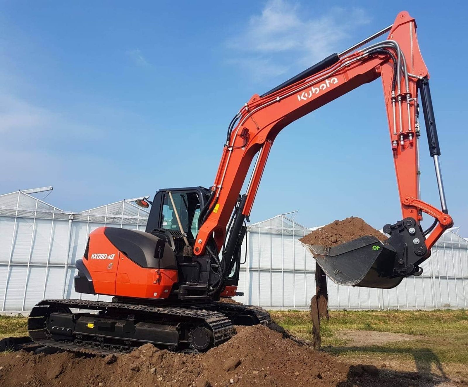 Kubota minigraver aan het werk