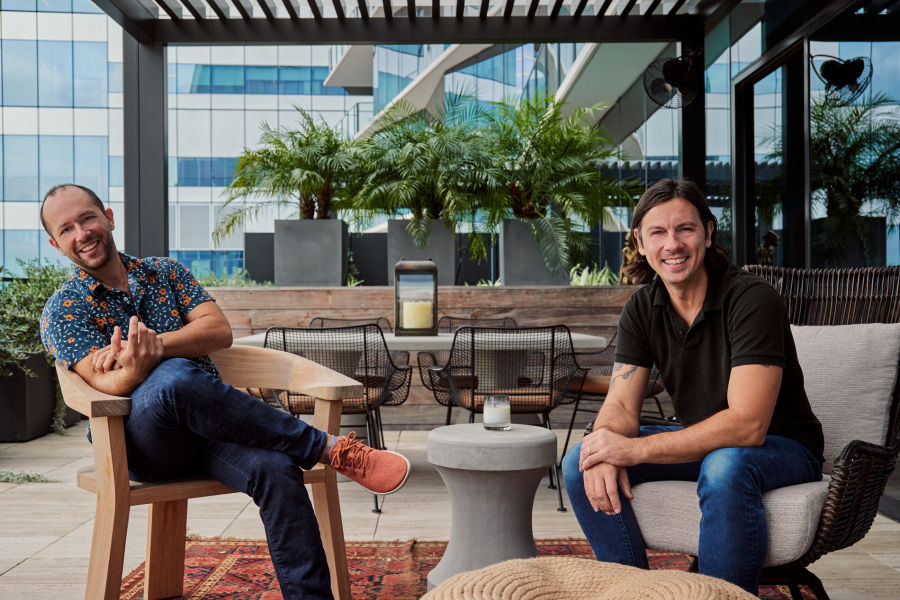 Portrait of Matt and Jackson owners of New Native Gardens