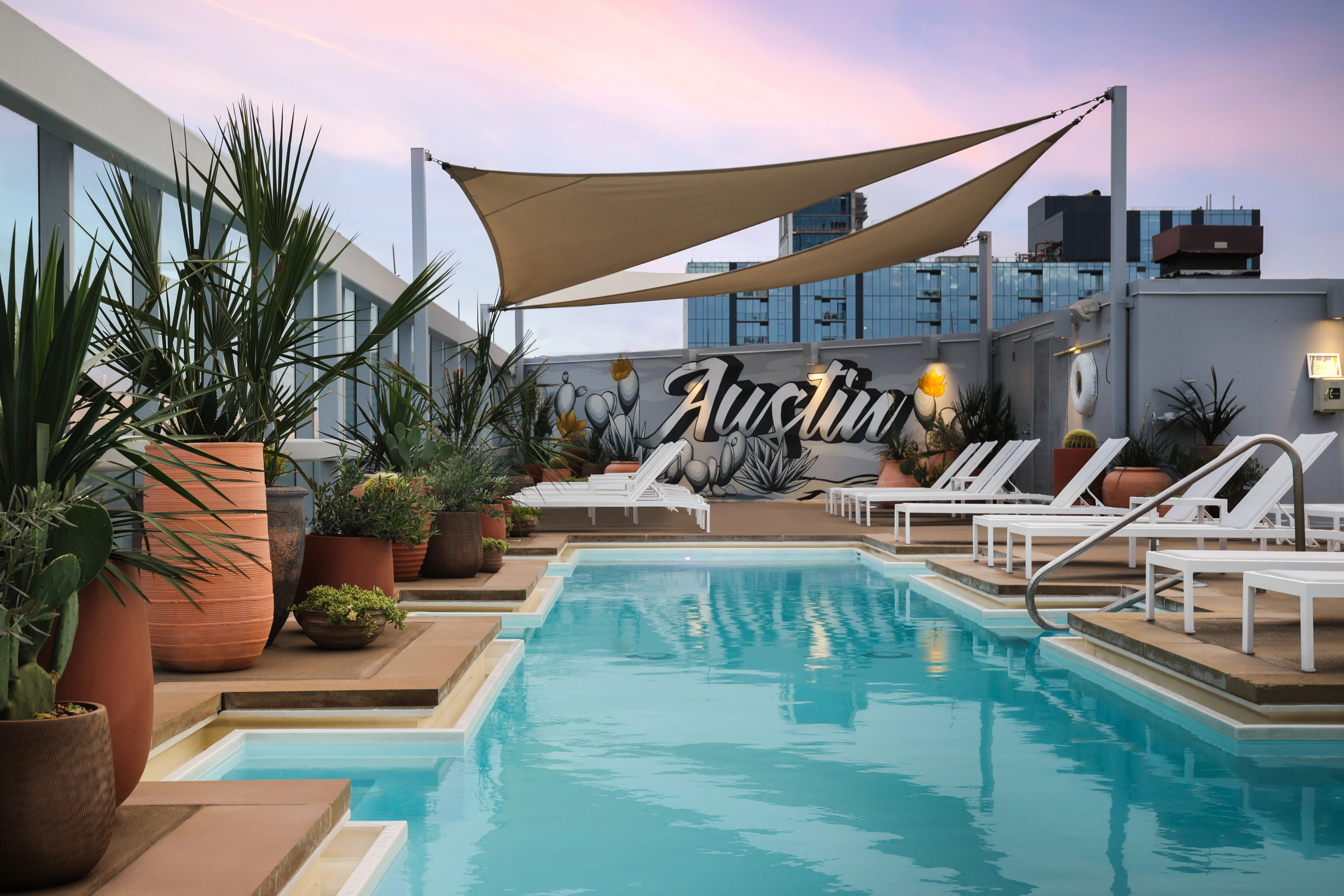 Omni Austin Hotel Downtown exterior plant design