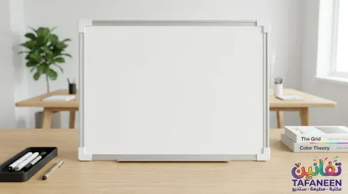 سبوره ابيض معدن + قلم + 2 مغناطيس مقاس  20 × 30