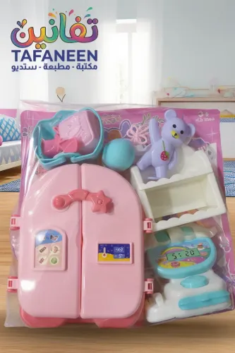 Doll Toy Card BY818-019A3 Wheel & Bed & Phone & Desk