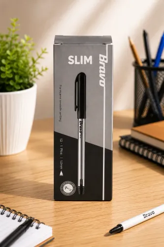 قلم جاف Bravo Slim Black
