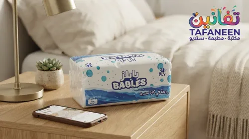 باكت مناديل  550 منديل ورق 3 طبقات  بابلز BABLES