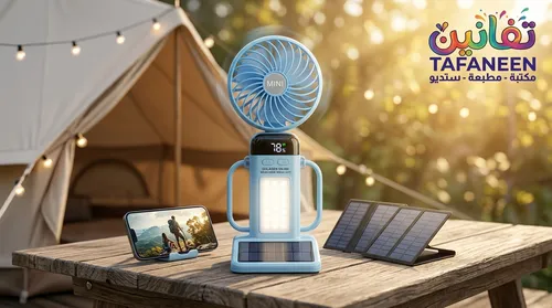 GDLAGEN Rechargeable Mini Handheld Fan with Front LED Light (Model GM-009)