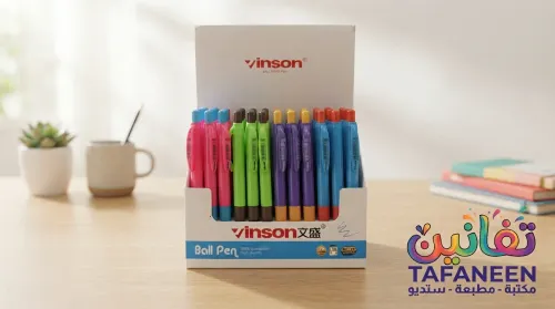 Vinson 406 Desk Ballpoint Pen on Stand with Coiled Cord