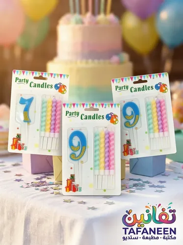 Candle Birthday Birthday Number Imported Card – 4 +