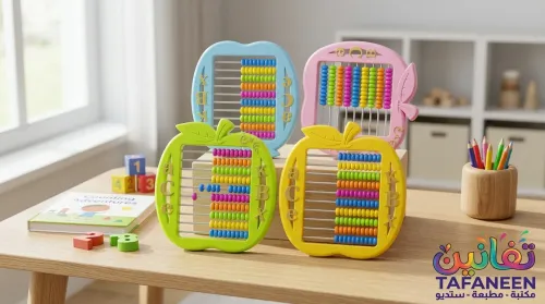 KBX Apple-Shaped 10-Row Wooden/Plastic Abacus (Model HY8042)