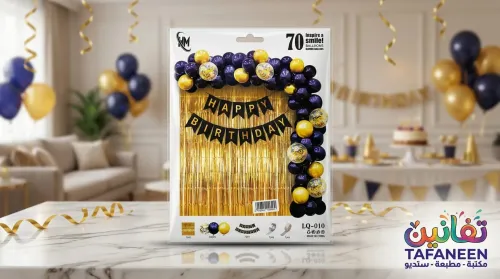 Set Star Birthday Birthday Bag LQ and Balloons -010