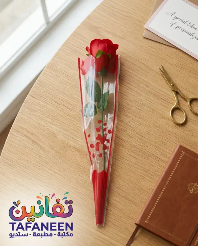 Red Plastic Bouquet Rose