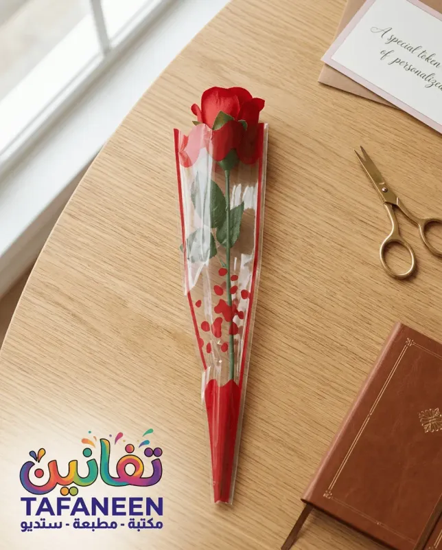 Red Plastic Bouquet Rose