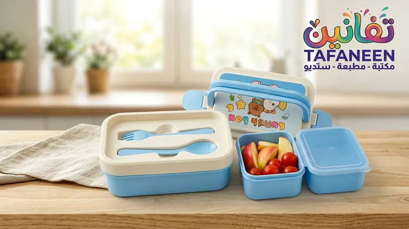 VELO 2-Tier Divided Lunch Box with 2 Containers, Spoon & Fork (BR-343)