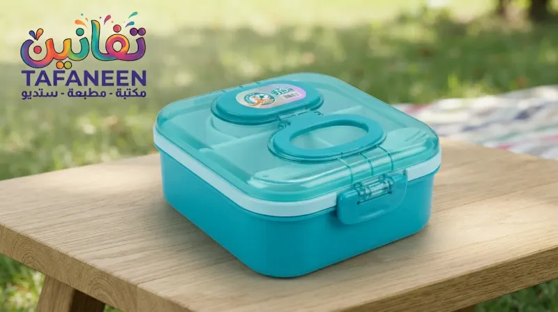 SINA HOME King 2-Layer Partitioned Lunch Box with Handle (Includes Spoon & Fork)