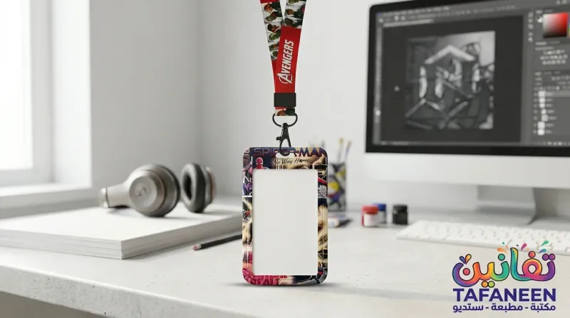 Shapes Tape Printed Holder/Protector ID Dark +