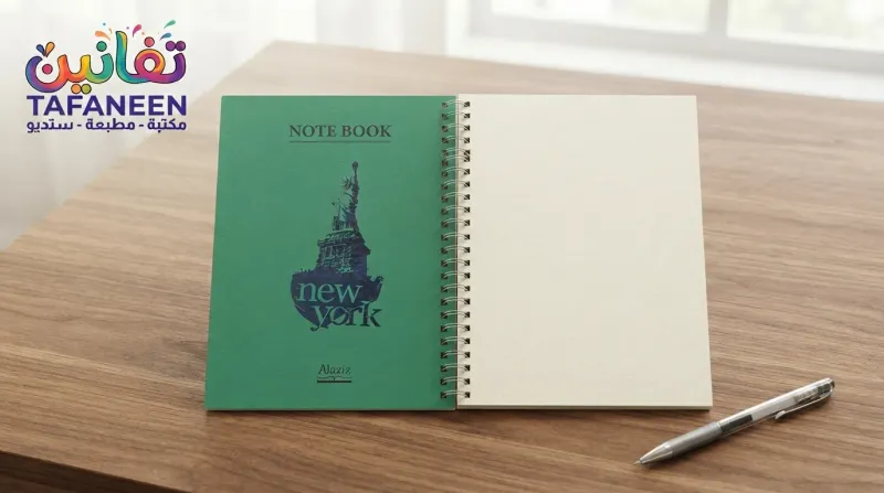 ALAZIZ A4 Wirebound Notebook - 200 Sheets (Colored Cover)