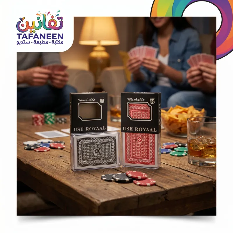 Royal Plastic Double Black Playing Cards