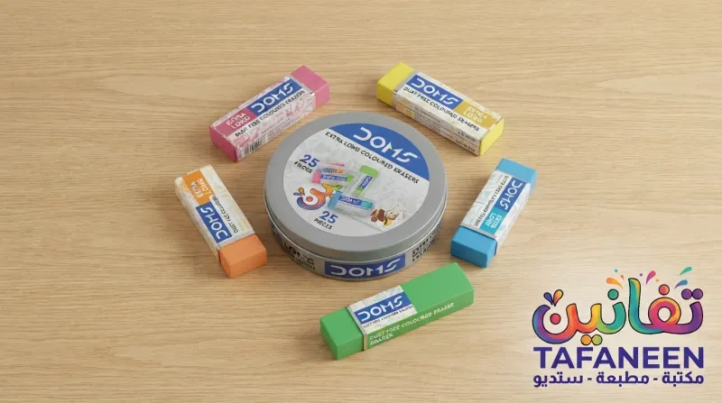 Doms Large Extra Long Neon Colored Eraser (Model 8676/7234)
