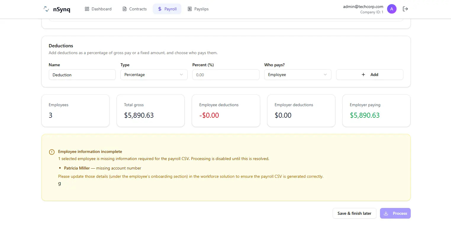 Alerts and exceptions preview