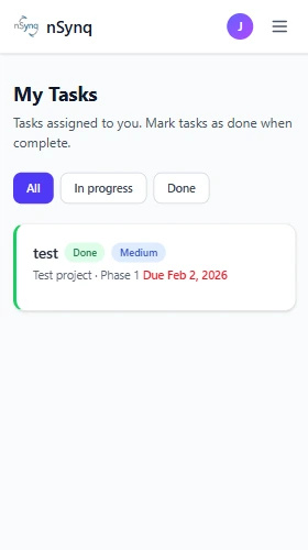Tasks preview