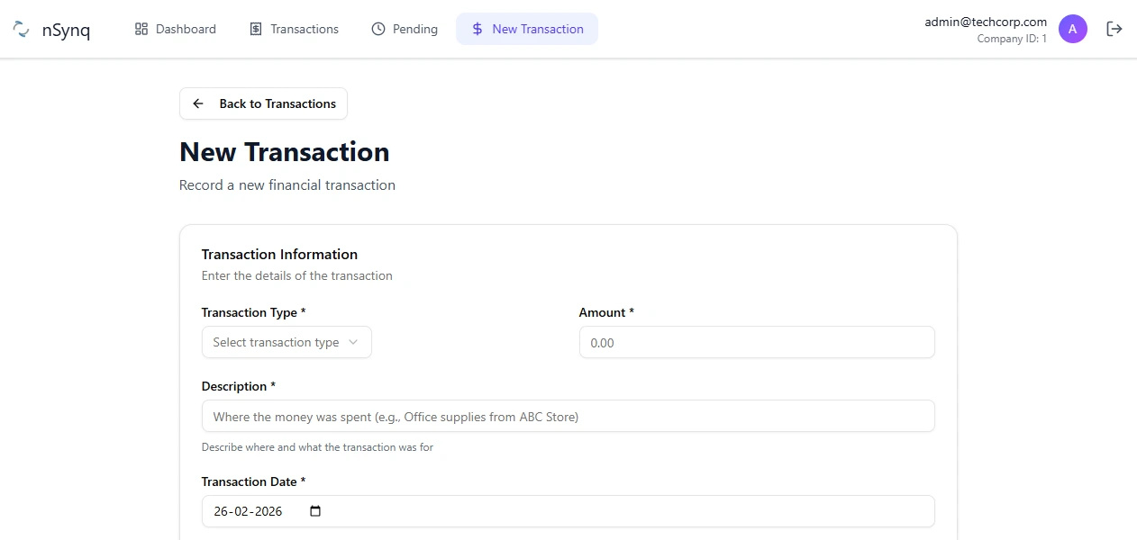 Transaction management preview