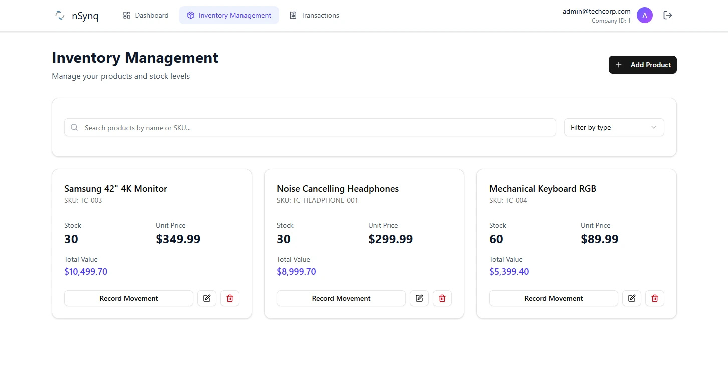 Real-time stock tracking preview