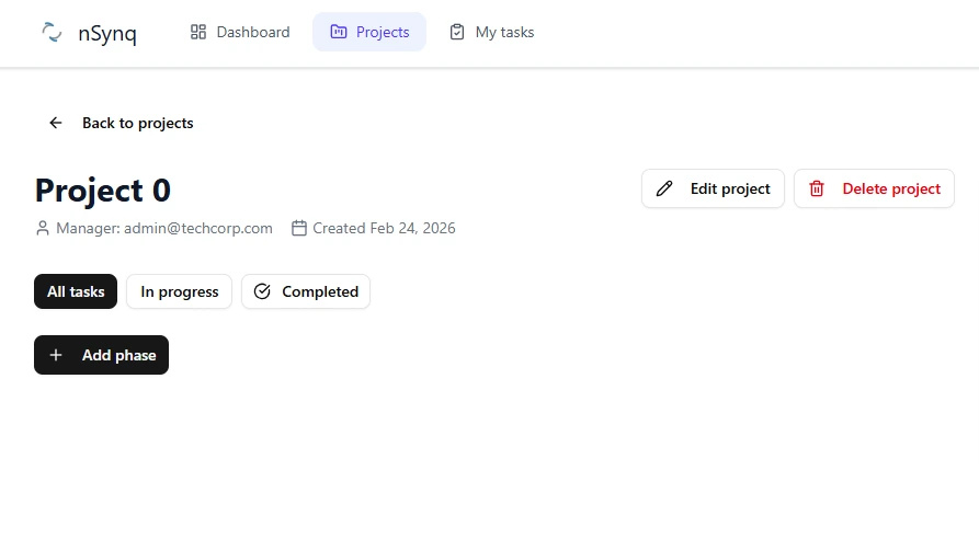 Project planning preview