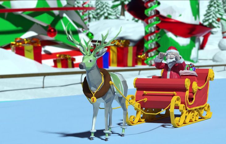 play shooting reindeer santa free online games