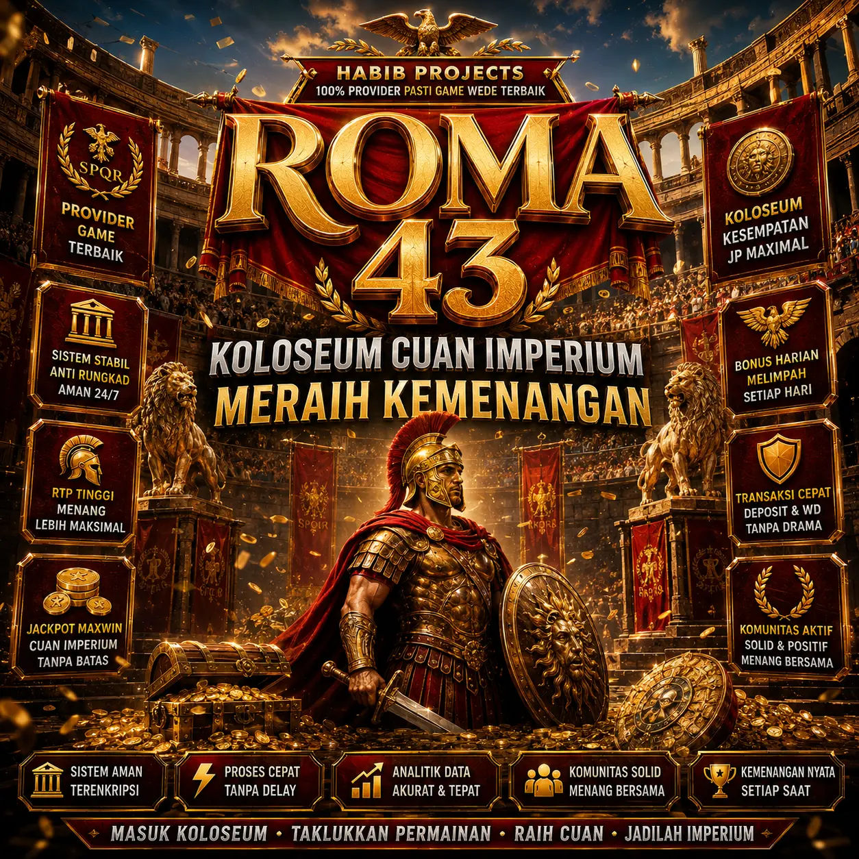 ROMA43 : Koloseum Cuan Imperium Meraih Kemenangan Digital