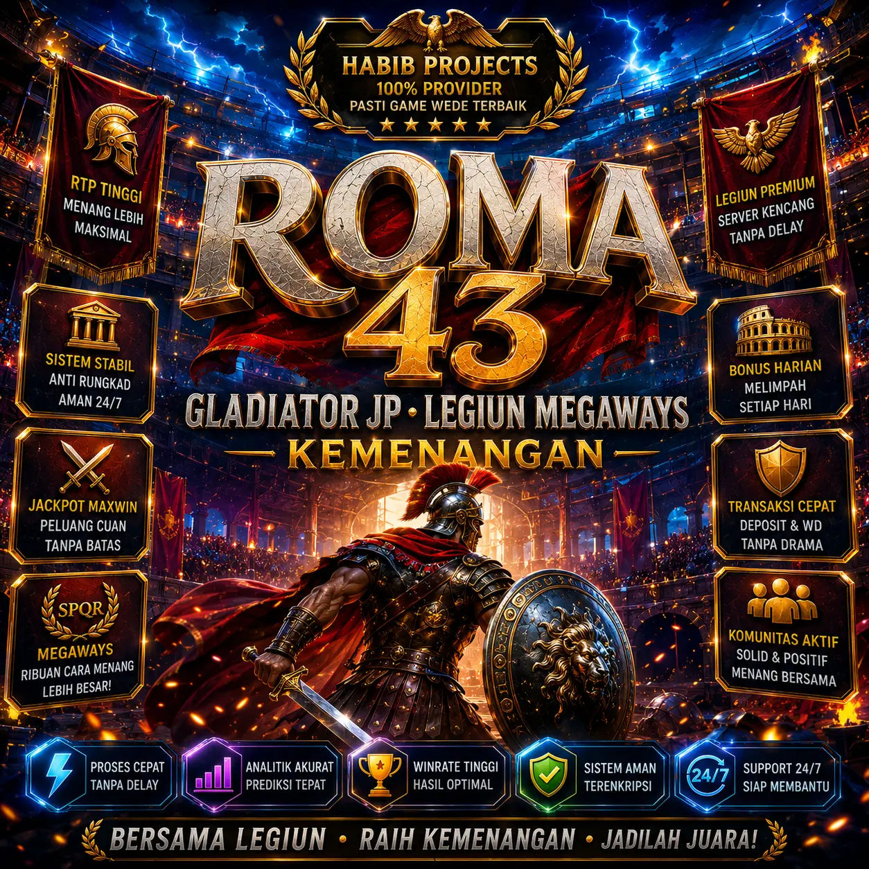 ROMA43 : Gladiator JP Legiun Megaways Kemenangan Digital