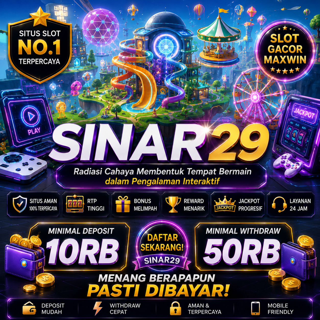 SINAR29 : Radiasi Cahaya Membentuk Tempat Bermain dalam Pengalaman Interaktif