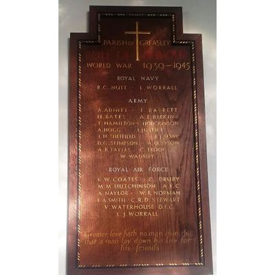 Greasley - St Mary's Church - World War Two