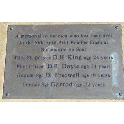 Normanton on Soar Air Crash - World War Two Plaque