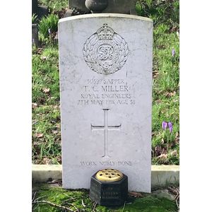 CWGC Headstone of Sapper, Thomas Charles Miller.