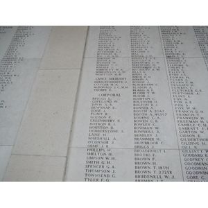 Leonard Briggs name on Memorial