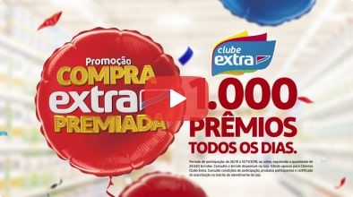 Animação da cartela Compra Premiada para o cliente Extra.