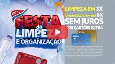 Animação da cartela Festa da Limpeza e Organização  para o cliente Extra.