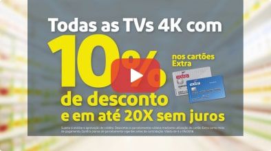 Animação da cartela TVs 4K para o cliente Extra.