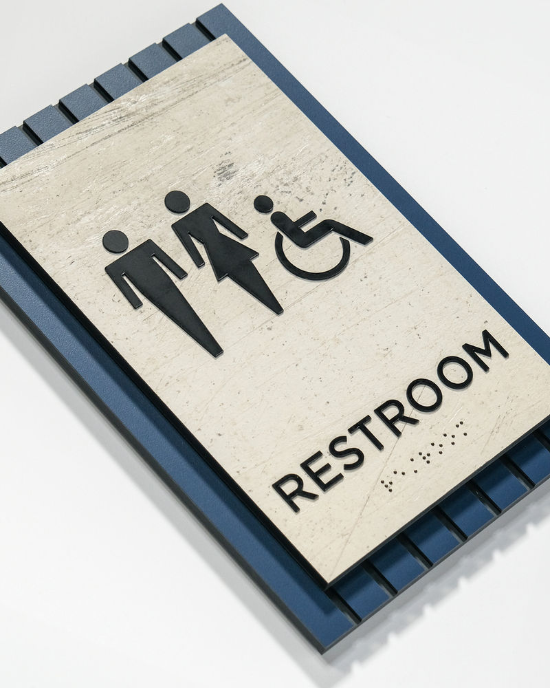 Restroom Signage for Senior Living Facility