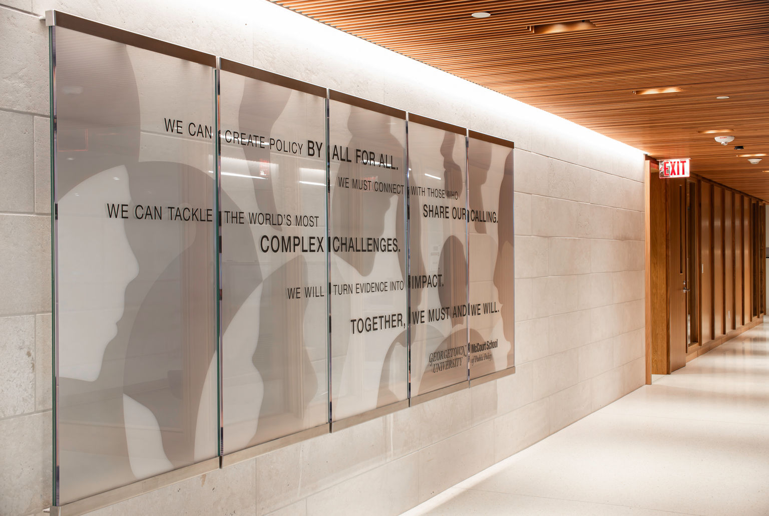 Georgetown University custom glass installation
