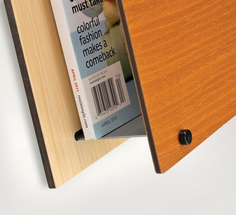 Nest Wall Organizer Magazine Holder with Laminate & an Open End
