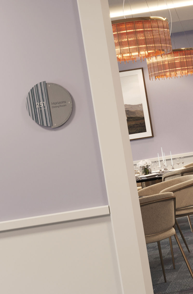 Dining Room Interior Signage for Senior Living Design