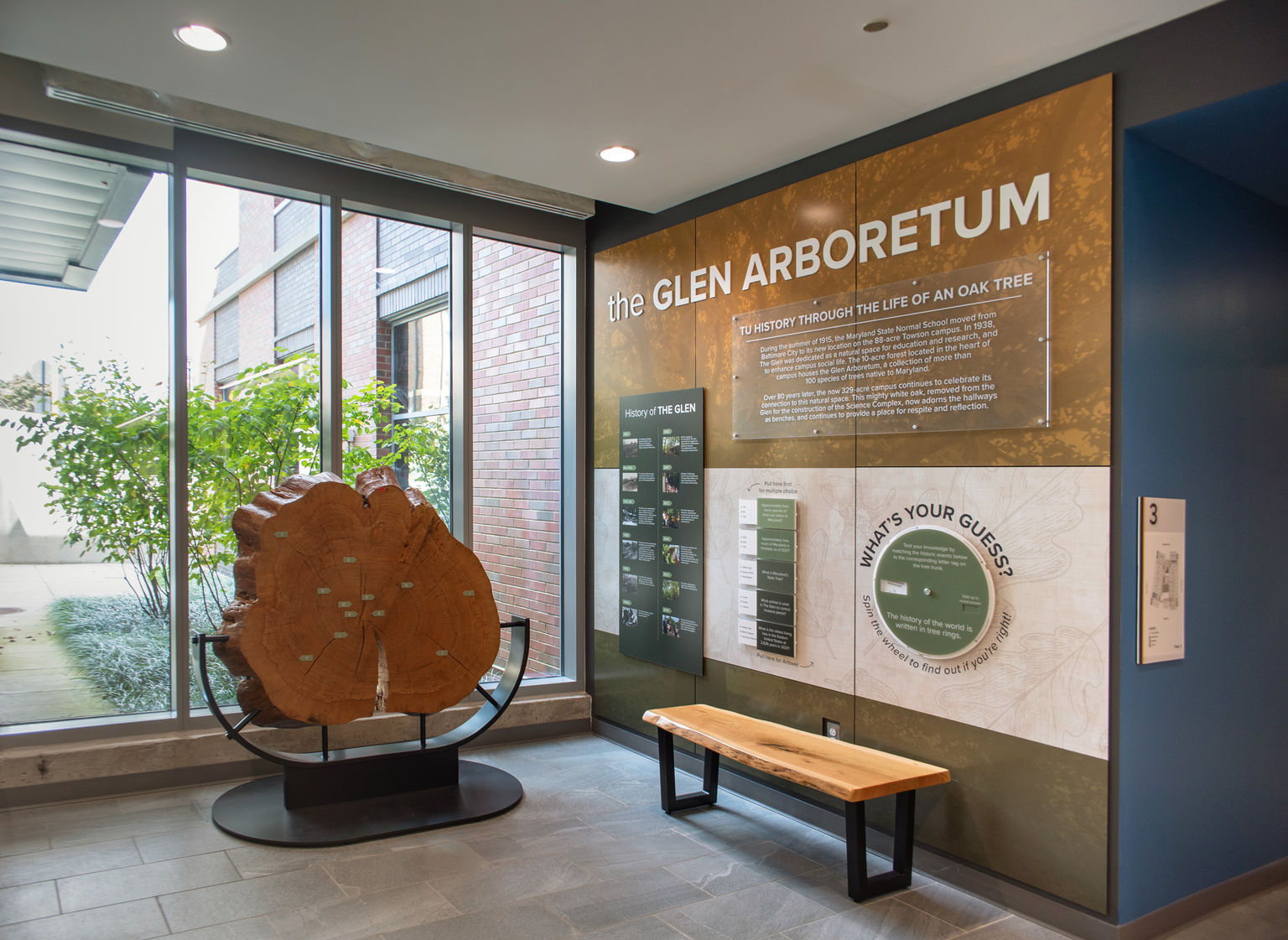 A custom fabricated interactive science center display constructed from Moxie graphic panels.