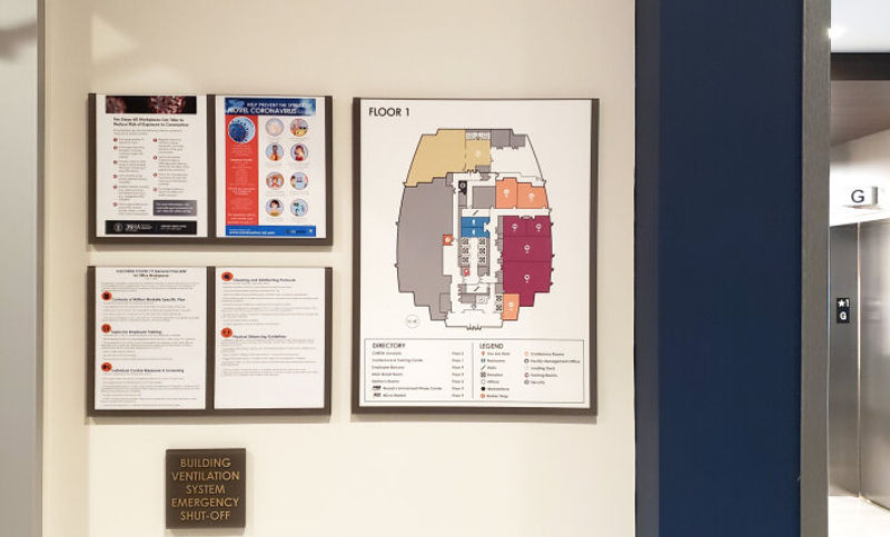 Notice Holders with updatable inserts & Vivid code signage