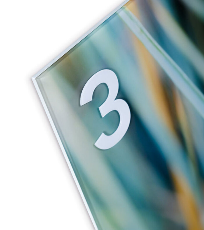 Vivid image intense room ID signage for wayfinding. ADA complaint.