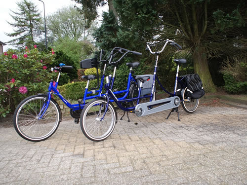 Kind ouder tandem huren op de Veluwe